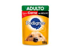 Ração Úmida Pedigree Sachê para Cães Adultos - Carne ao Molho 100g