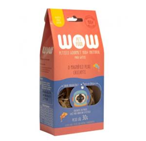 Petisco Natural Wow O Magnífico Peixe Crocante Gato 30g