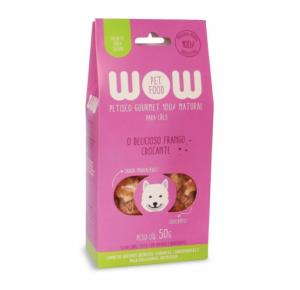 Petisco Natural Wow O Delicioso Frango Crocante Cães 50g