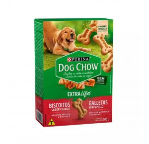 Petisco Purina Dog Chow Carinhos Integral Maxi Frango para Cães Adultos Raças Grandes 500g Nestlé 