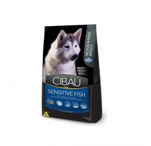 Ração Cibau Sensitive Fish para Cães Adultos Raças Médias e Grandes 12kg