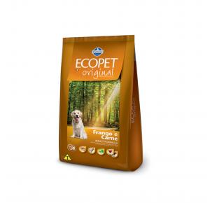 Ração Ecopet Original Cães Adultos Raças Medias e Grandes Frango e Carne 15kg