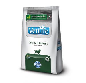 Ração Farmina Vet Life Natural Obesity & Diabetic para Cães 2kg