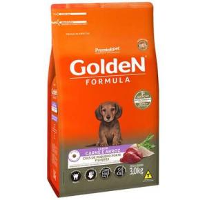 Ração PremieR Pet Golden Formula Carne e Arroz para Cães Filhotes de Raças Pequenas 3Kg