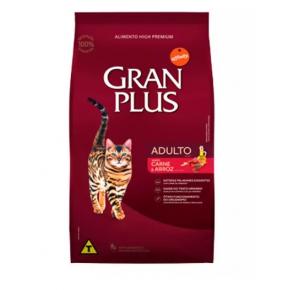 Ração Granplus para Gatos Adultos sabor Carne e Arroz 3kg