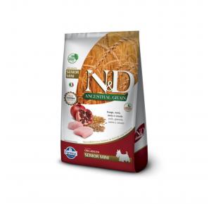 Ração N&D Ancestral Grain Cães Senior Mini Frango 800g