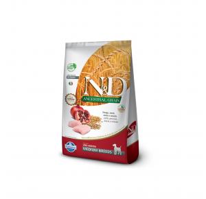 Ração N&D Ancestral Grain para Cães Sênior de Porte Médio Frango e Romã 10.1kg