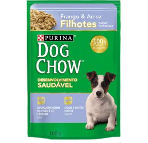 Ração Nestlé Purina Dog Chow Filhotes Raças Pequenas Sachê Frango e Arroz 100g