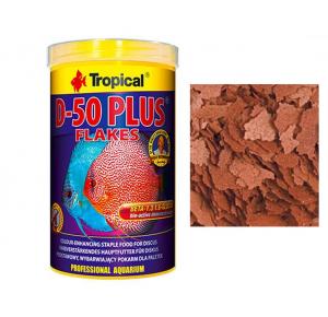 Ração Peixes D-50 Plus Flakes - Pote 50g - Tropical