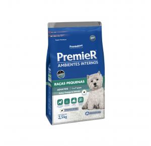 Ração Premier Ambientes Internos para Cães Adultos Sabor Frango e Salmão 2.5kg