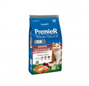 Ração Premier Seleção Natural para Gatos Adultos sabor Frango 1.5kg