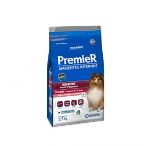 Ração Premier Senior Ambientes Internos para Cães Adultos 7+ Sabor Frango e Salmão 2.5kg