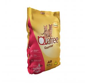 Ração Quatree Gourmet para Gatos Filhotes Sabor Carne e Leite 10.1kg