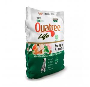 Ração Quatree Life Cães Adultos Raças Médias e Grandes Frango e Arroz 15kg