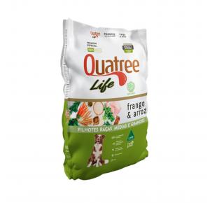 Ração Quatree Life Filhotes Raças Médias e Grandes Frango e Arroz 15kg