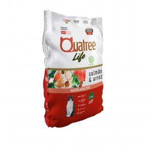 Ração Quatree Life para Gatos Adultos Sabor Salmão e Arroz 10.1kg