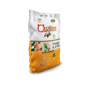 Ração Quatree Life para Gatos Castrados Sabor Frango e Arroz 10.1kg