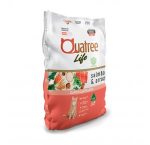 Ração Quatree Life para Gatos Castrados Sabor Salmão 10.1kg