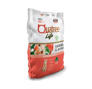 Ração Quatree Life para Gatos Castrados Sabor Salmão 1kg