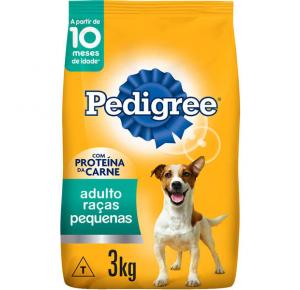 Ração Seca Pedigree para Cães Adultos Raças Pequenas 3kg