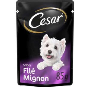 Ração Úmida Cesar Sachê Cortes Selecionados Sabor Filé Mignon para Cães Adultos