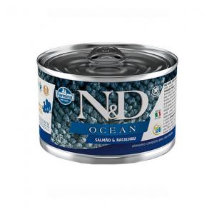 Ração Úmida Lata N&D Ocean Salmão & Bacalhau para Cães Adultos 140g