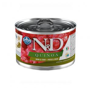 Ração Úmida N&D Quinoa Skin & Coat Pato & Coco para Cães Adultos Lata 140g