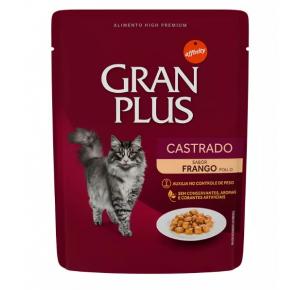 Ração Úmida Sachê GranPlus para Gatos Castrados sabor Frango 50g