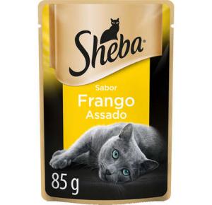 Ração Úmida Sheba Sachê Cortes Selecionados Sabor Frango Assado para Gatos Adultos  85g