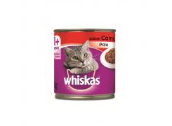 Ração Whiskas Lata Patê para Gatos Adultos Sabor Carne 290g