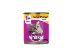 Whiskas Lata Patê para Gatos Adultos Sabor Frango - 290g