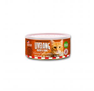 Ração Úmida Livelong Gato Delicias de Aves + Vegetais 150gr