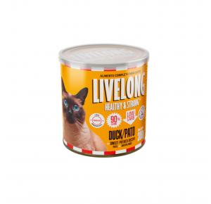 Ração Úmida Livelong Gato Pato 300gr