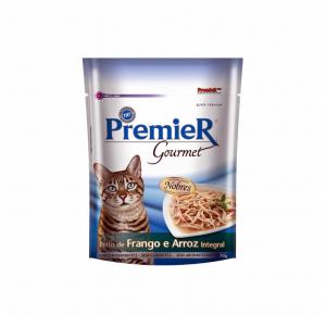 Ração Úmida Premier Gourmet para Gatos Sabor Peito de Frango e Arroz Integral 70g