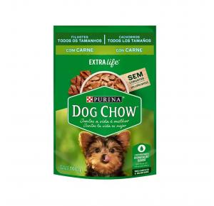 Ração Úmida Purina Dog Chow Carne e Arroz para Cães Filhotes Raças Pequenas 100g Nestlé