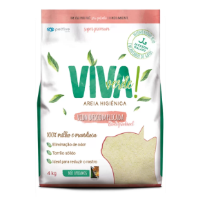 Areia Higiênica para Gatos Viva Verde Vida Descomplicada - 4kg