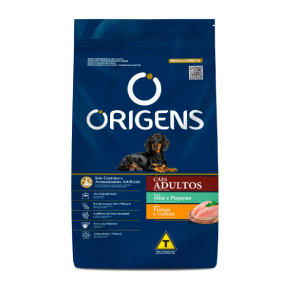 Ração Origens para Cães Adultos de Raças Pequenas sabor Frango e Cereais 1kg