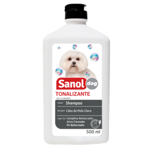 Shampoo Sanol Dog Tonalizante para Pelos Claros 500mL