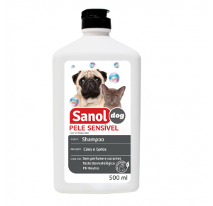 Shampoo Sanol Dog hipoalergênico Peles Sensíveis