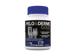 Suplemento Vitamínico Pelo & Derme Gold para Cães e Gatos 30 Comprimidos - Vetnil 