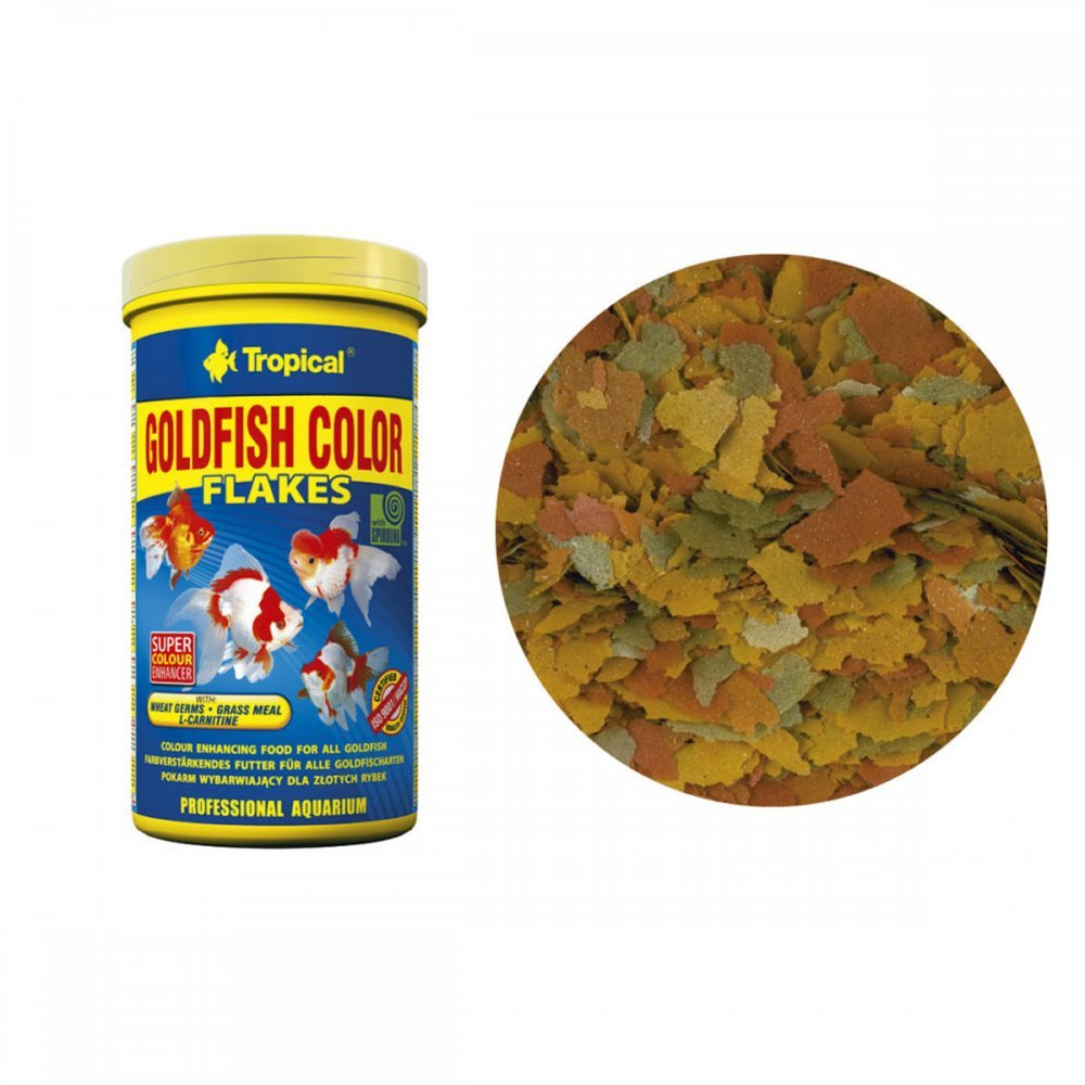 Tropical goldfish color sales flakes