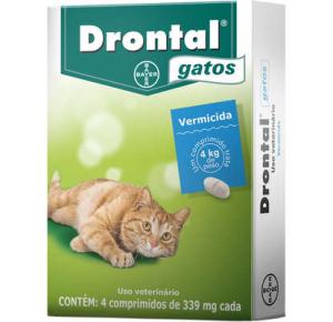 Vermífugo Drontal para Gatos ate 4kg com 4 comprimidos