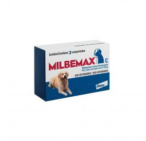 Vermífugo Milbemax C para Cães de 5Kg à 25Kg com 2 Comprimidos Elanco