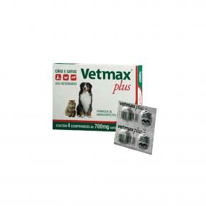 Vermífugo Vetmax Plus com 4 Comprimidos Vetnil