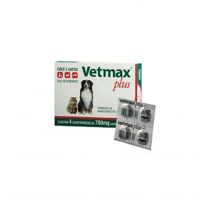 Vermífugo Vetmax Plus com 4 Comprimidos Vetnil