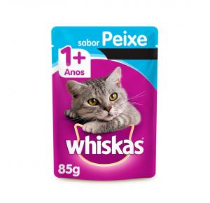 Whiskas Sachê para Gatos Adultos Sabor Peixe 85g