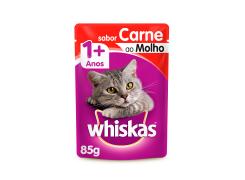 Whiskas Sachê para Gatos Adultos Sabor Carne - 85g