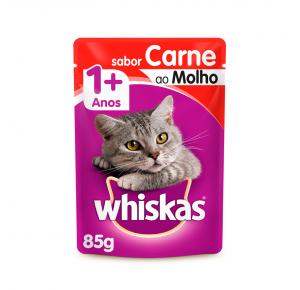 Whiskas Sachê para Gatos Adultos Sabor Carne - 85g