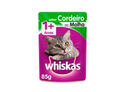 Whiskas Sachê para Gatos Adultos Sabor Cordeiro ao Molho - 85g