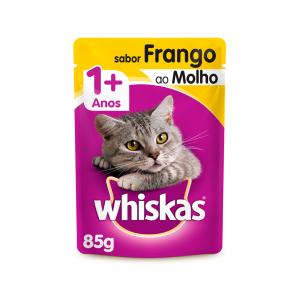Whiskas Sachê para Gatos Adultos Sabor Frango ao Molho - 85g